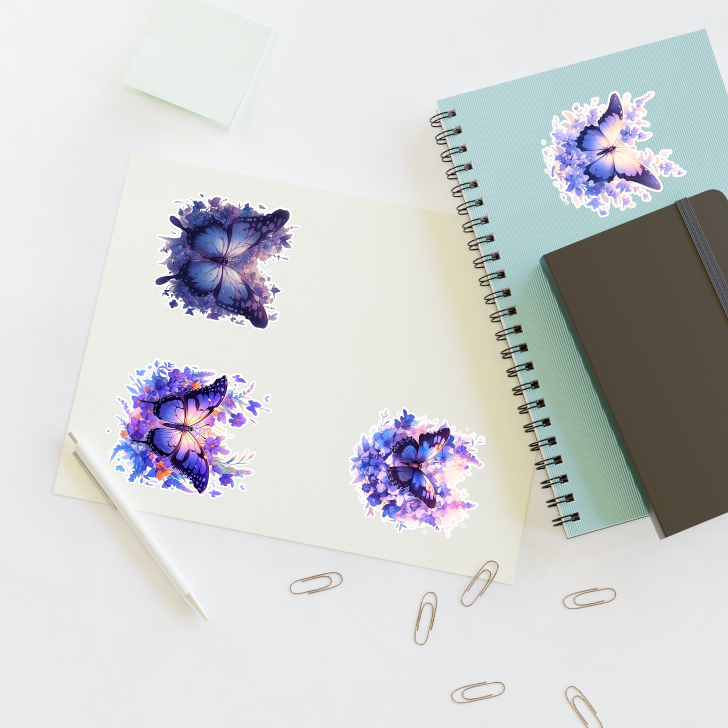 Purple Butterfly -Vibrant & Trendy Sticker Pack - Perfect for Laptops, Water Bottles, and More!