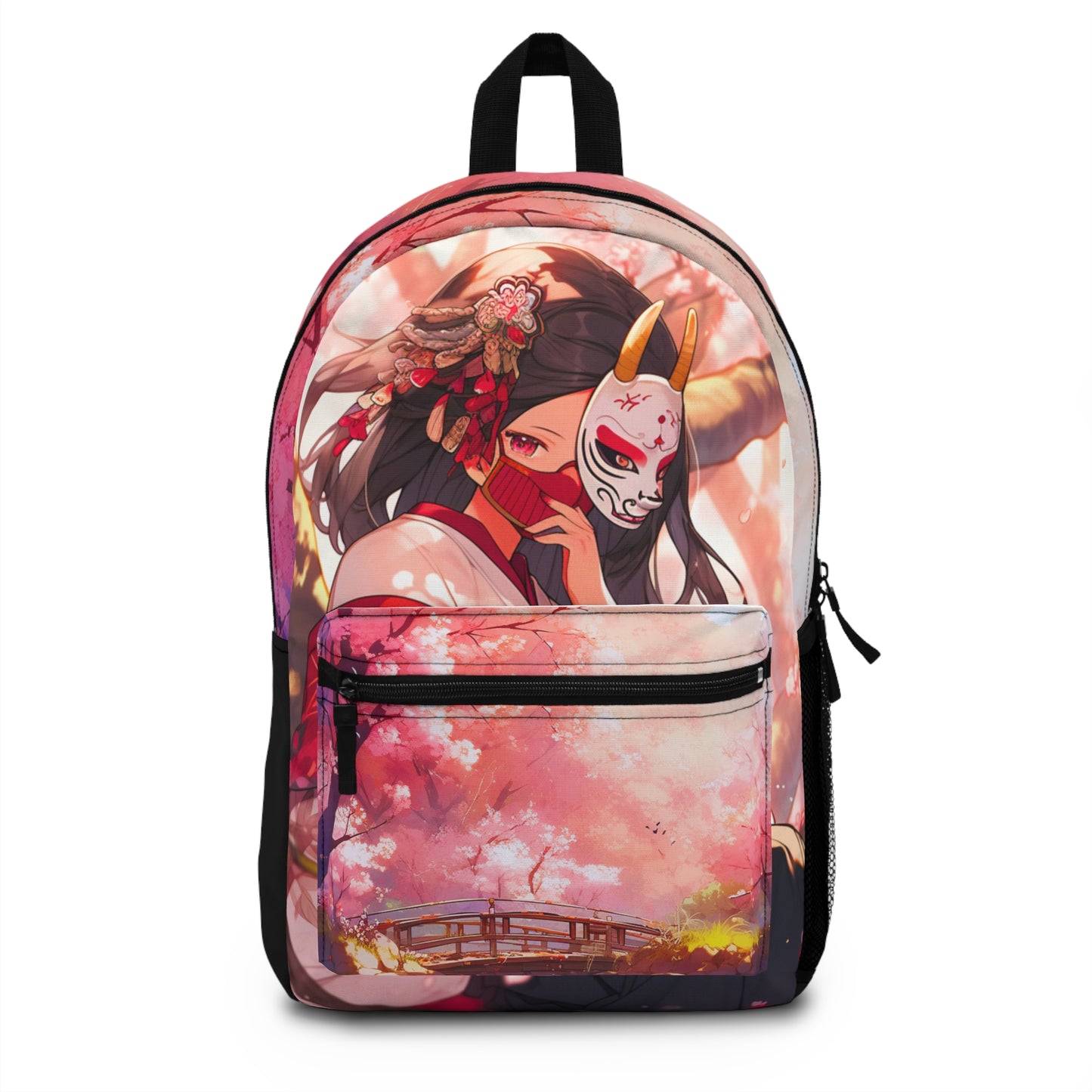 Backpack with Miyuki - Hill beneath Cherry Blossoms - Cute Cartoonish Designs - Honey Core - Han Dynasty - Trendy Anime-Inspired Bag