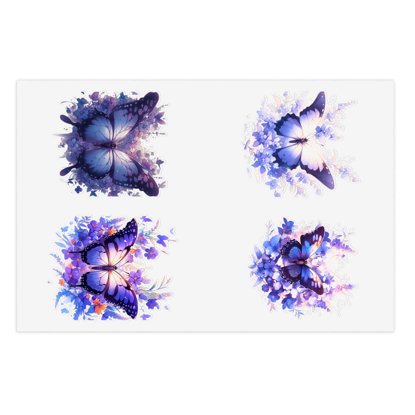 Purple Butterfly -Vibrant & Trendy Sticker Pack - Perfect for Laptops, Water Bottles, and More!