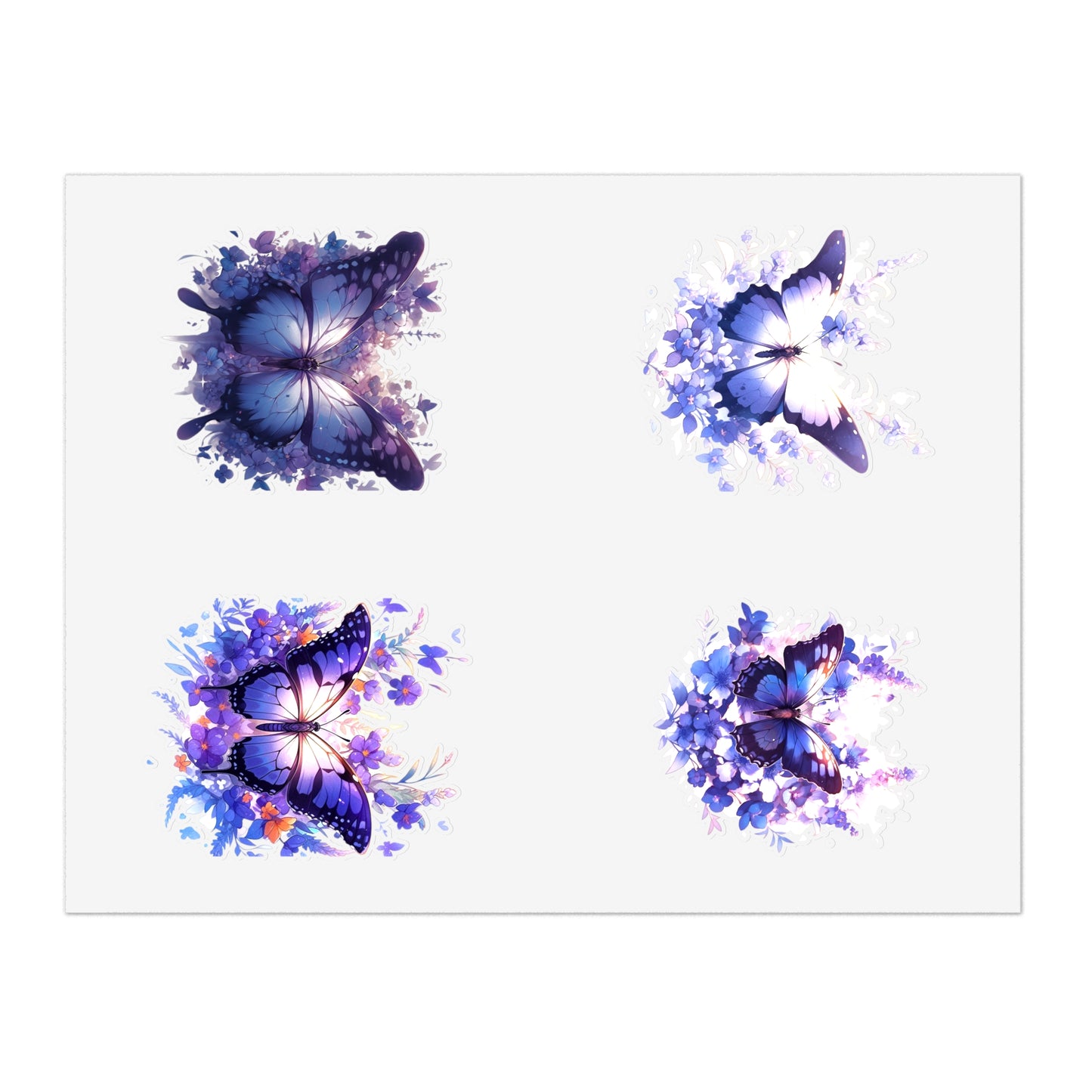 Purple Butterfly -Vibrant & Trendy Sticker Pack - Perfect for Laptops, Water Bottles, and More!