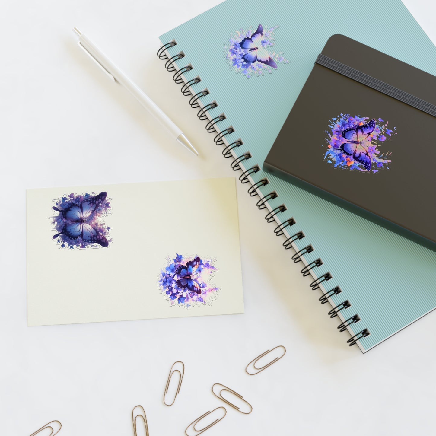 Purple Butterfly -Vibrant & Trendy Sticker Pack - Perfect for Laptops, Water Bottles, and More!