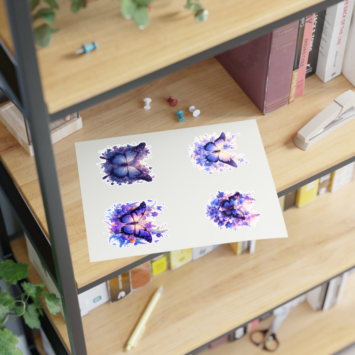 Purple Butterfly -Vibrant & Trendy Sticker Pack - Perfect for Laptops, Water Bottles, and More!