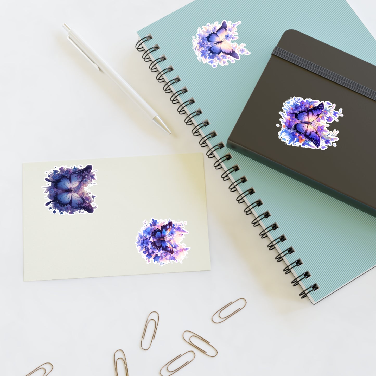 Purple Butterfly -Vibrant & Trendy Sticker Pack - Perfect for Laptops, Water Bottles, and More!