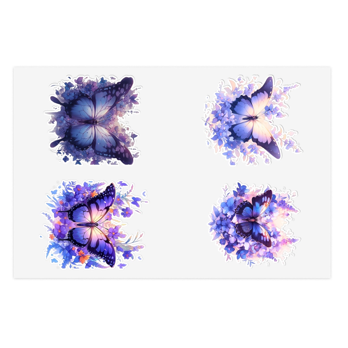Purple Butterfly -Vibrant & Trendy Sticker Pack - Perfect for Laptops, Water Bottles, and More!