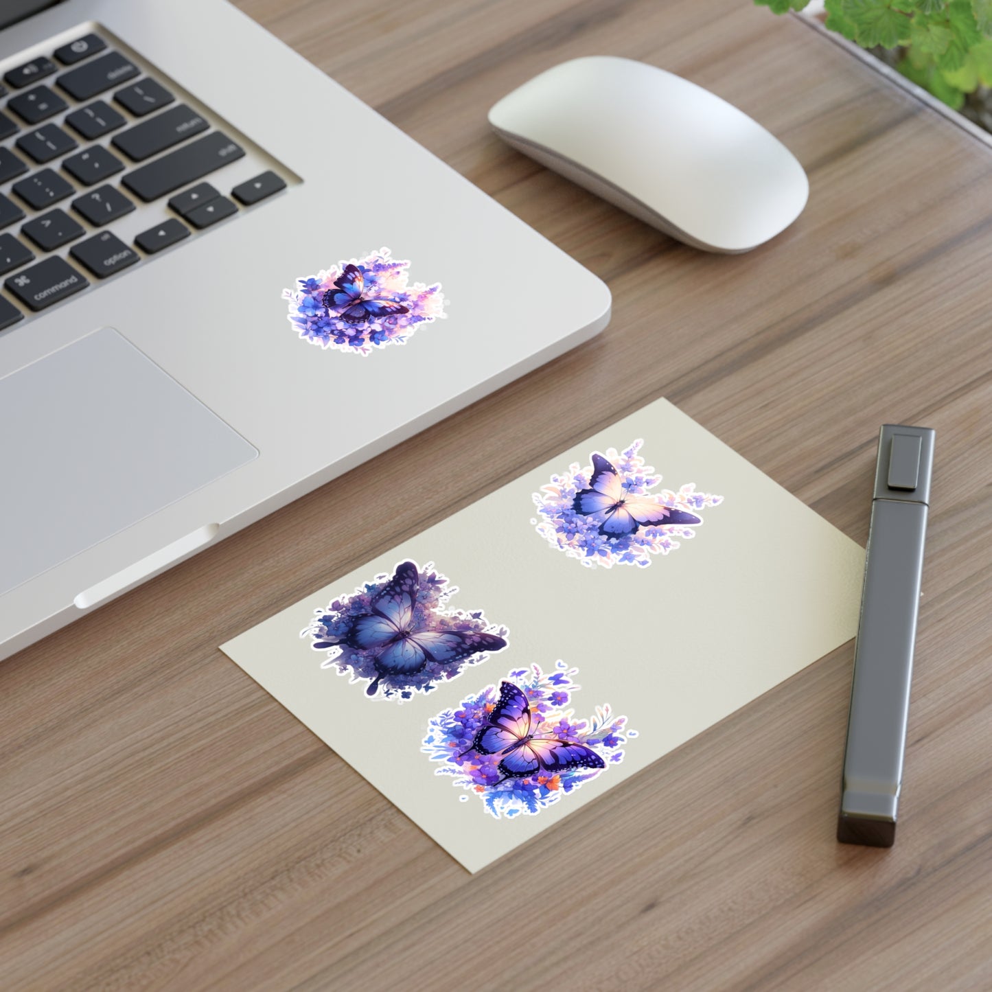 Purple Butterfly -Vibrant & Trendy Sticker Pack - Perfect for Laptops, Water Bottles, and More!