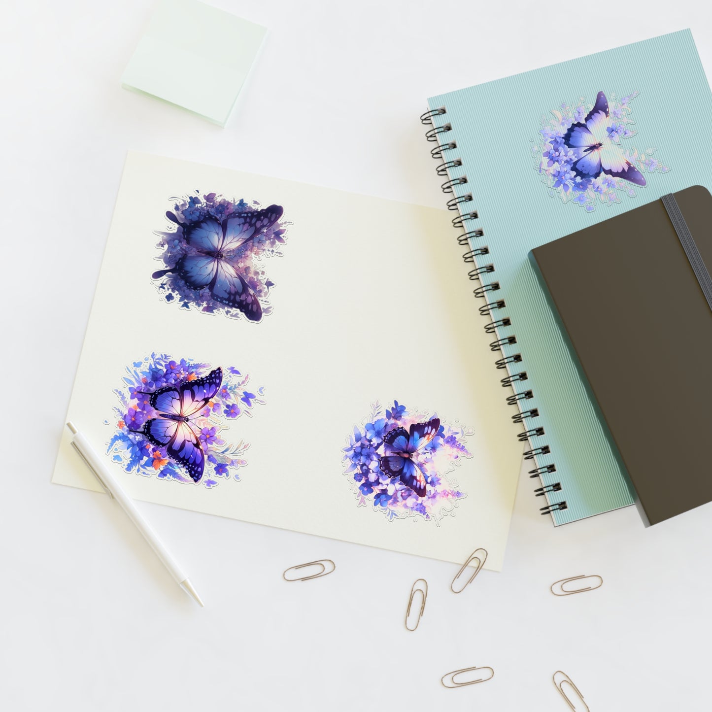 Purple Butterfly -Vibrant & Trendy Sticker Pack - Perfect for Laptops, Water Bottles, and More!