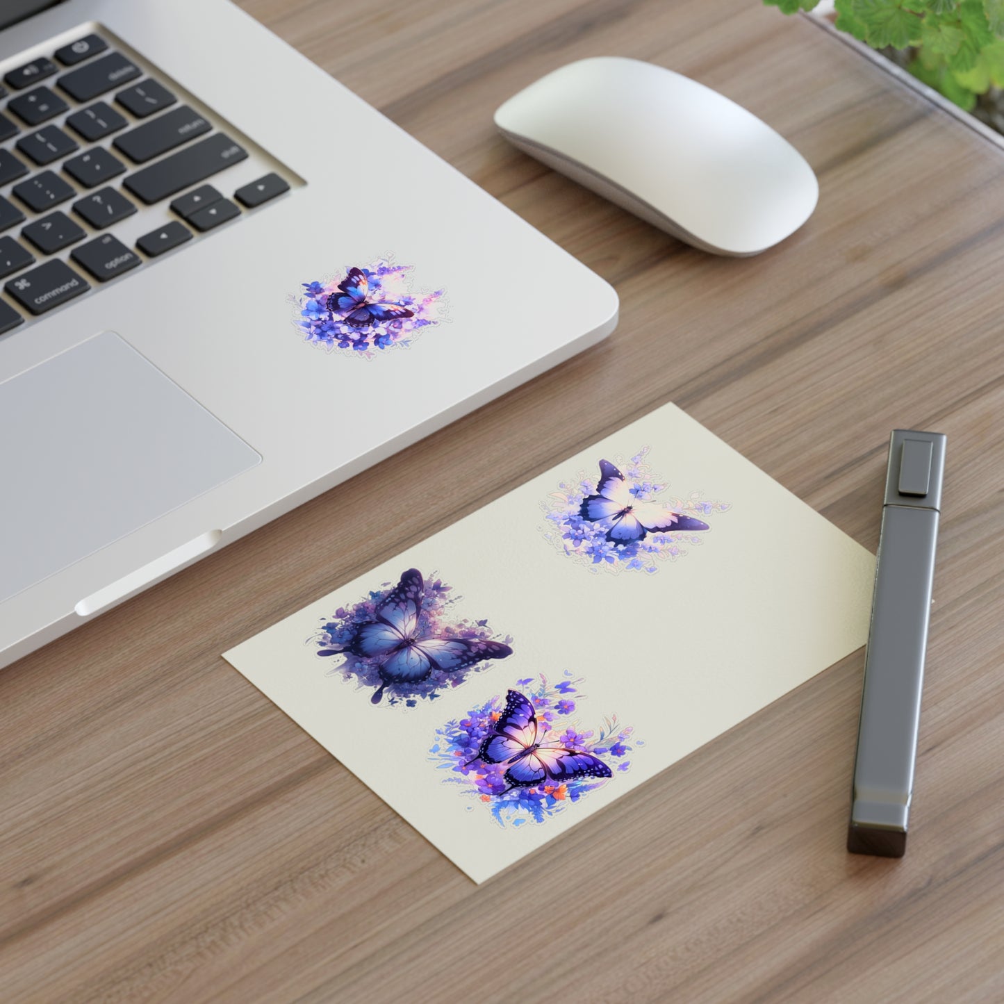 Purple Butterfly -Vibrant & Trendy Sticker Pack - Perfect for Laptops, Water Bottles, and More!