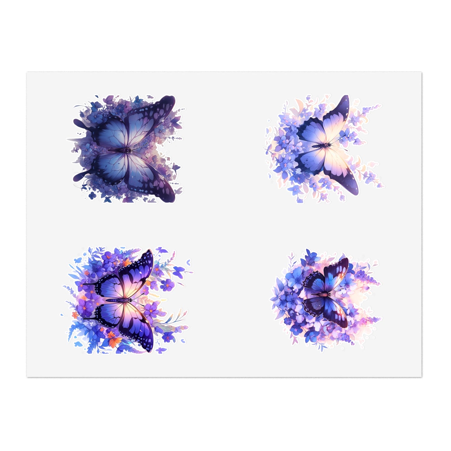 Purple Butterfly -Vibrant & Trendy Sticker Pack - Perfect for Laptops, Water Bottles, and More!